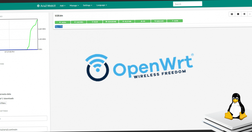 Detailed tutorial to install and setup Aria2 Download Manager with Web GUI on OpenWrt along with troubleshooting steps for common issues.