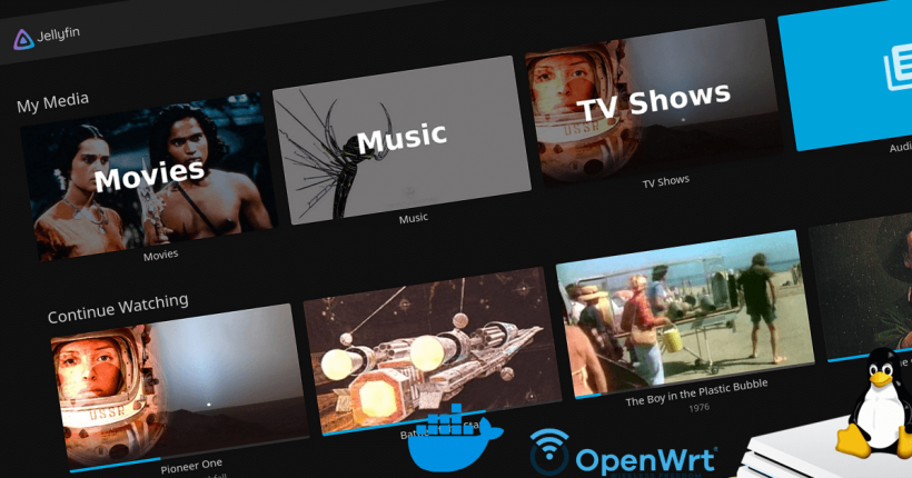 A tutorial on setting up Jellyfin private media server on OpenWrt using Docker, setting up directories, adding libraries and more.